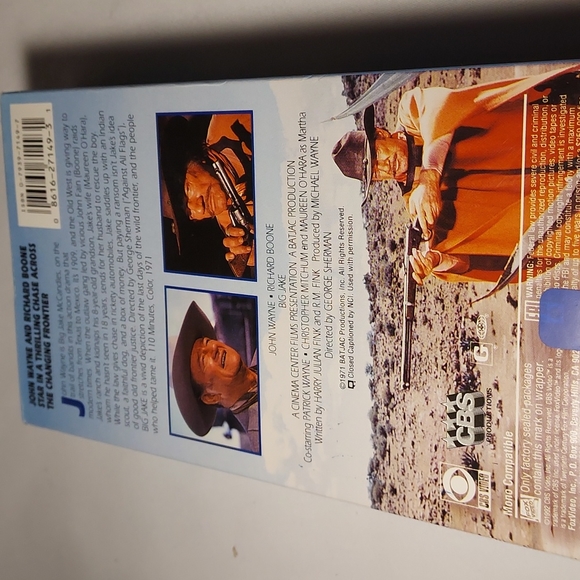 Vintage 1991 Western Classics "Big Jake" Starring John Wayne & Richard Boone VHS - Picture 3 of 8